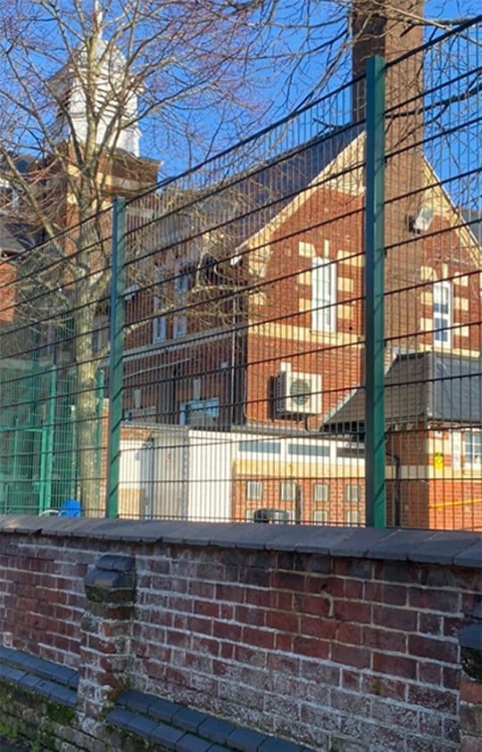 2-Services_SchoolEducation 3.6m high 868 Mesh System Fencing